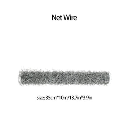 Hexagonal Wire Mesh - Galvanized Finish - 10 m Roll - Mesh Size 2.5 × 1.5 cm