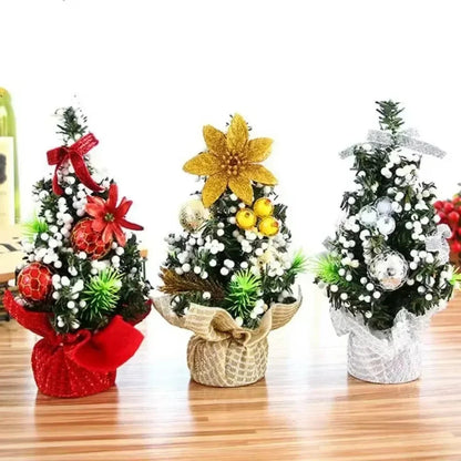 Mini Christmas Tree Table Decoration | Artificial Pine Branches | 20 cm