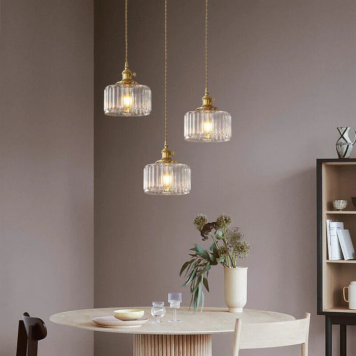 Celeste Vintage Pendant Light with Crystal Accents