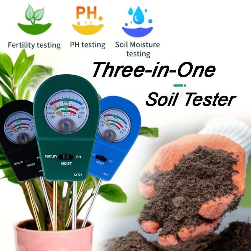Three-in-One Soil Tester for Garden Use