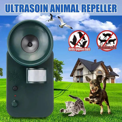Outdoor Ultrasonic Animal Repeller for 5000sqft Protection