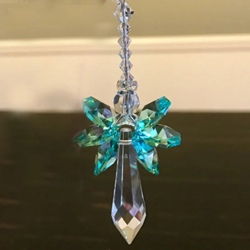 Rainbow Guardian Angel Crystal 12 cm | Glass Pendant | Home & Garden Decor