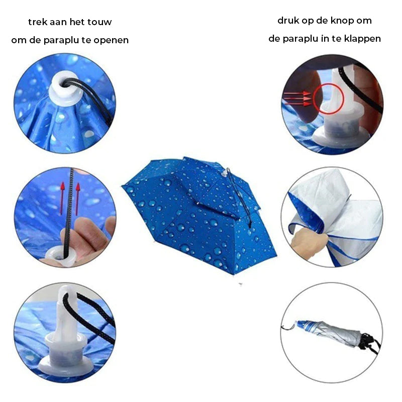 Hands-Free Sun and Rain Protection Hat – Stay Fully Covered