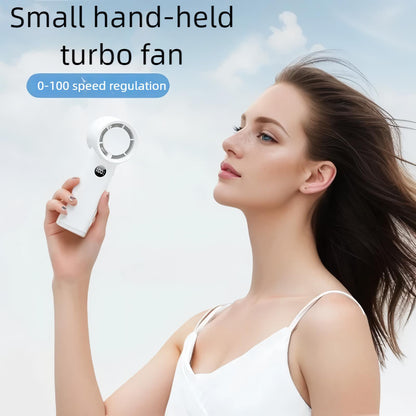Handheld Fan with LED Light – 3600mAh USB Rechargeable