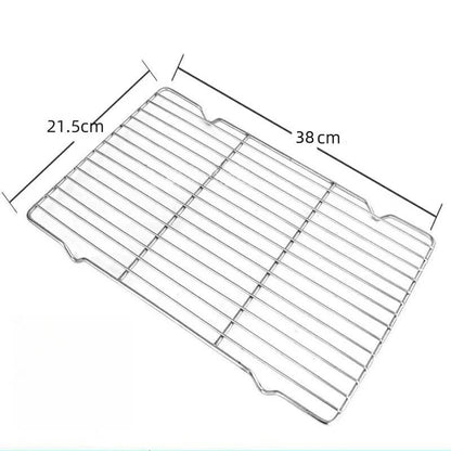 304 Stainless Steel Baking Sheet Set | Rectangular Grill Rack | Oven & BBQ Pan with Drip Tray