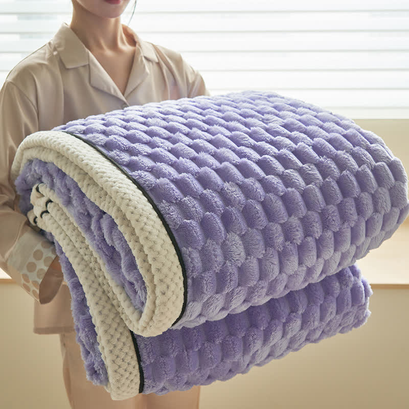 Thick Reversible Coral Fleece Blanket