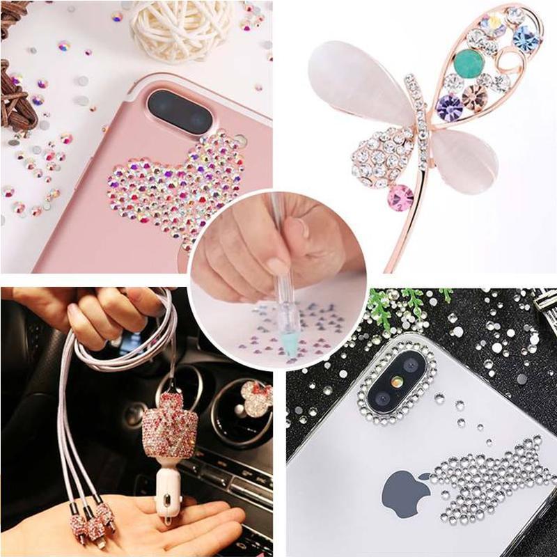 70 Crystal Stickers for Quick Placement in Craft Projects