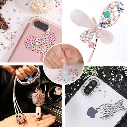 70 Crystal Stickers for Quick Placement in Craft Projects
