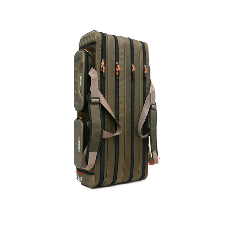 Fishing Rod and Reel Storage Bag with Multi-Purpose Lure Compartment