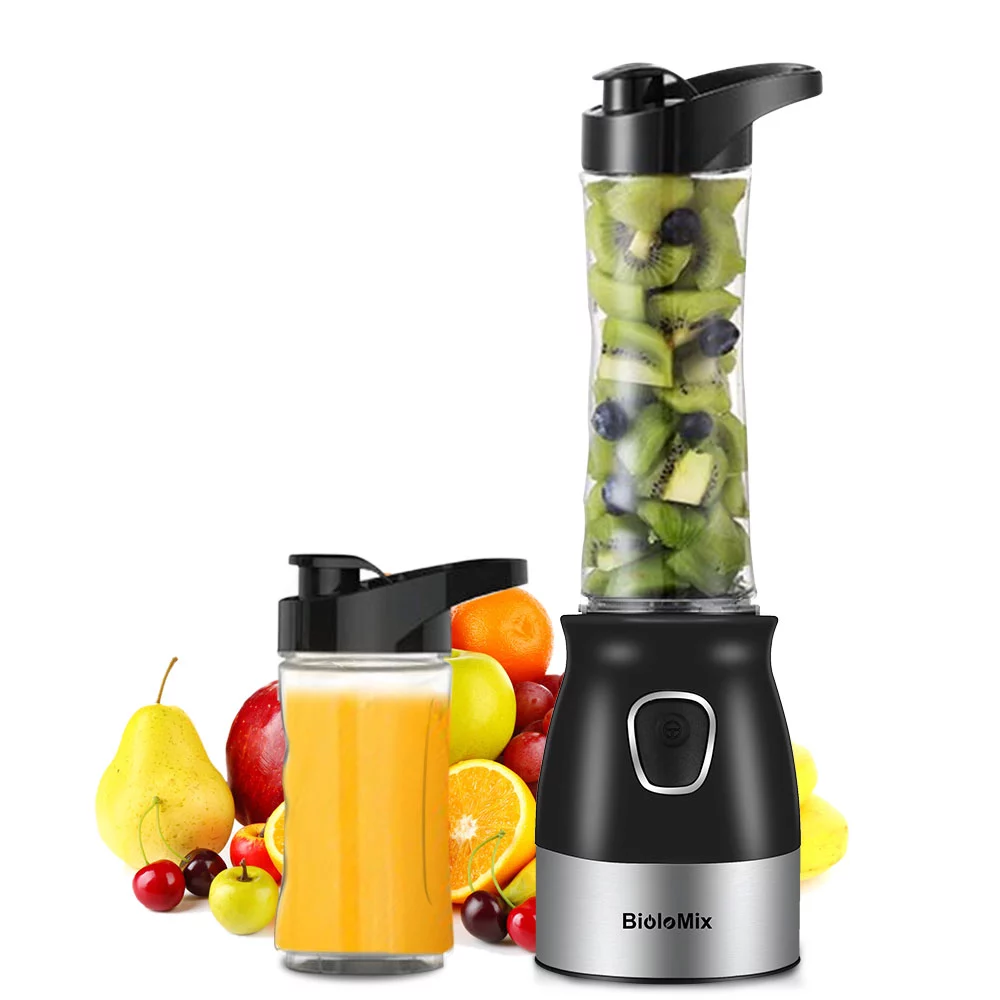 Compact Juicer and Blender Bottle for Baby Food and Meat Grinding