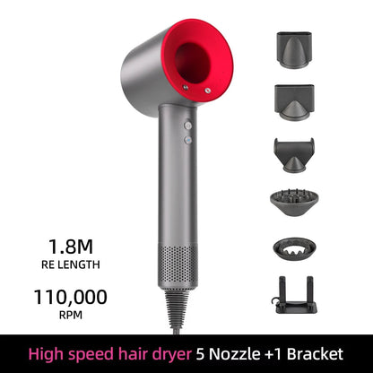 Ion Hair Dryer with Smart Temperature Control – 200 Million Negative Ions – 110,000 RPM