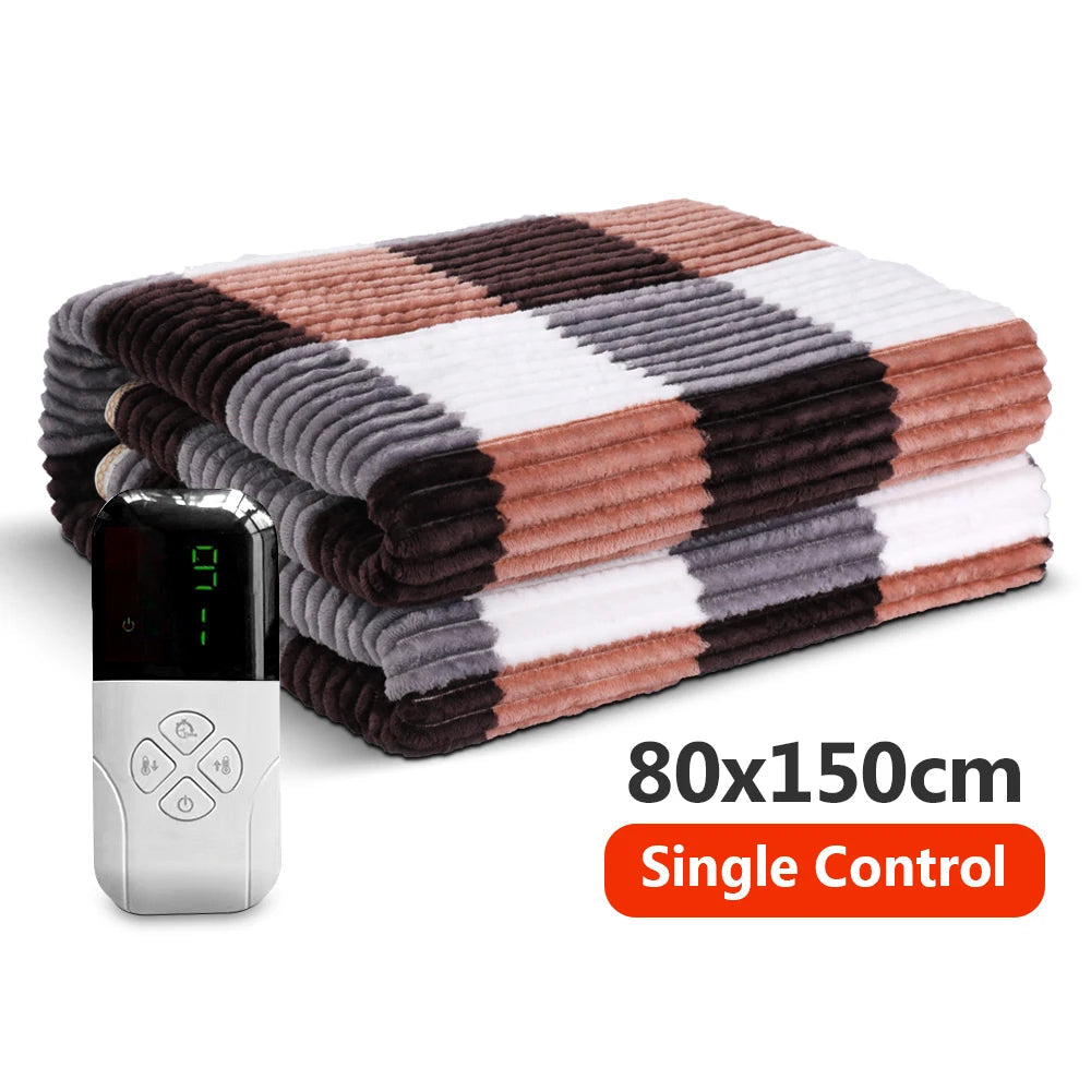 Electric Heated Blanket | 220V with Smart Temperature Control | Soft, Cozy Bedding for Winter and Office Use