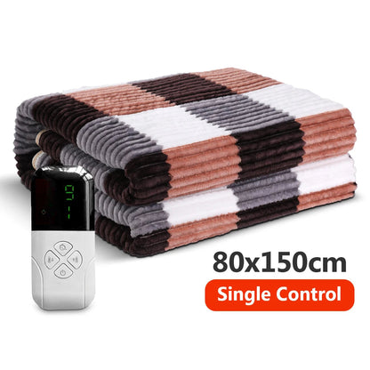Electric Heated Blanket | 220V with Smart Temperature Control | Soft, Cozy Bedding for Winter and Office Use