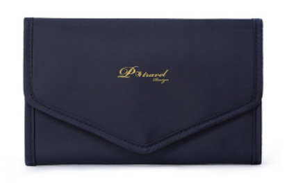 Beige Velvet Jewelry Pouch | Foldable Travel Organizer | Scratch-Resistant & Tangle-Free Design