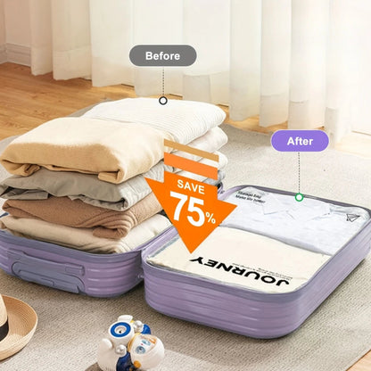 Travel Compression Bag Set | Rolling Vacuum Bags Without Pump | 2-Pack Space-Saving Luggage Organizer