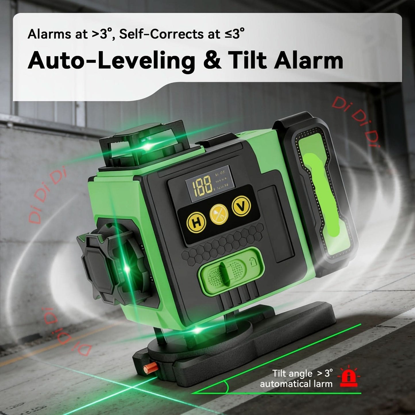 360-Degree Laser Leveling Tool for Accurate Construction Alignment
