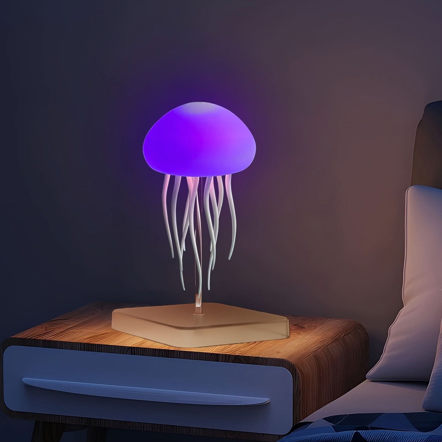 Remote-Controlled Jellyfish Lamp for Bedside Decor