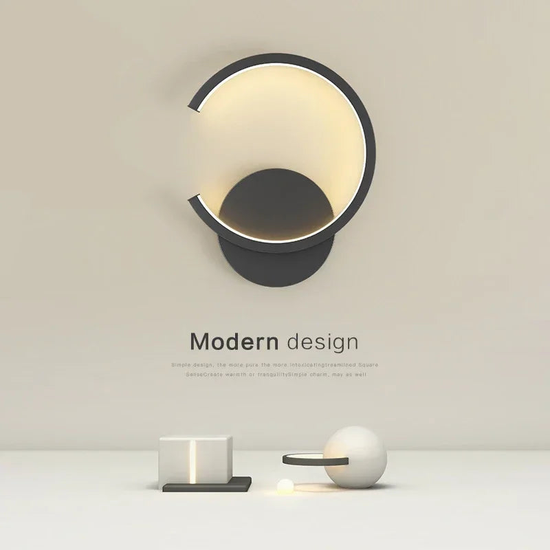 Modern LED Wall Light in C-Shape | Minimalist Indoor Lighting for Living Room, Bedroom & Hallway