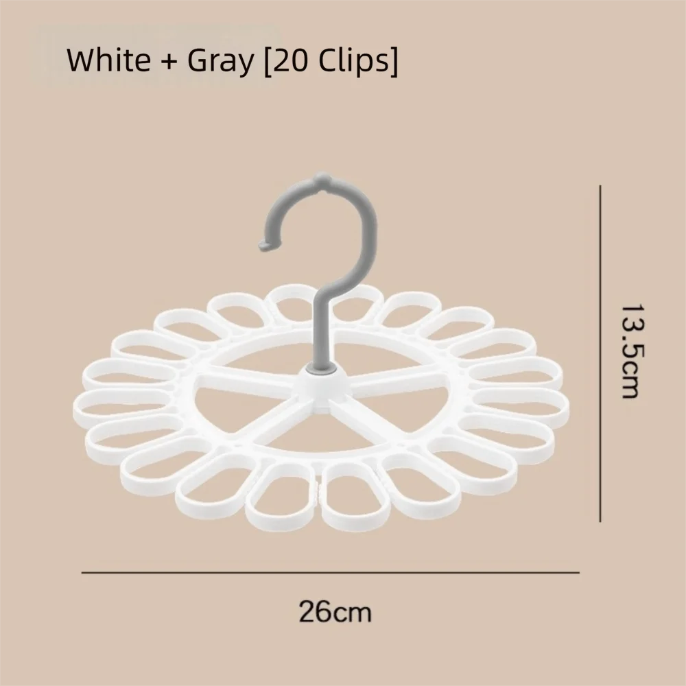 Space-Saving 20-Clip Drying Rack for Socks & Bras – Versatile Hanger