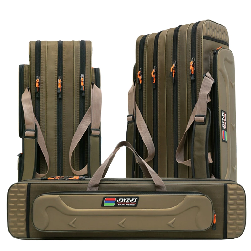 Fishing Rod and Reel Storage Bag with Multi-Purpose Lure Compartment