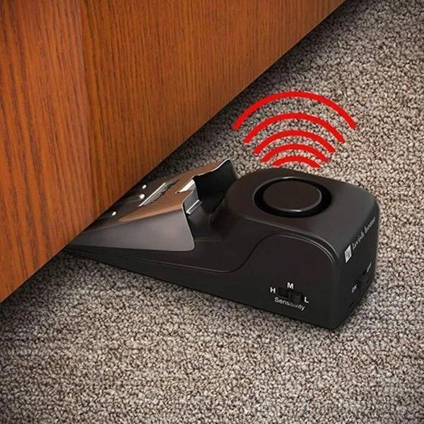 Portable Security Wedge Alarm | Adjustable Sensitivity & Loud Siren