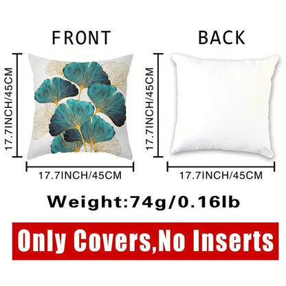 Soft and Cozy Cushion Cover with Ginkgo Leaf Design | 45×45 cm