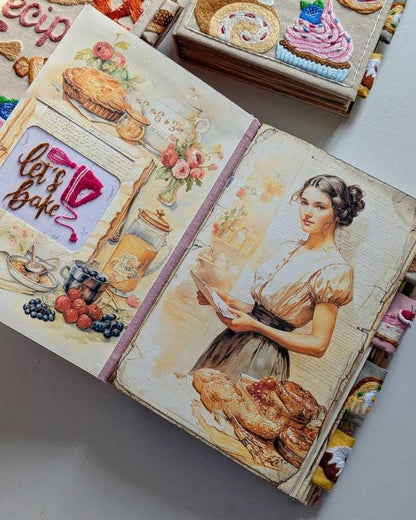 Custom Recipe Journal | Elegant Embroidered Cookbook