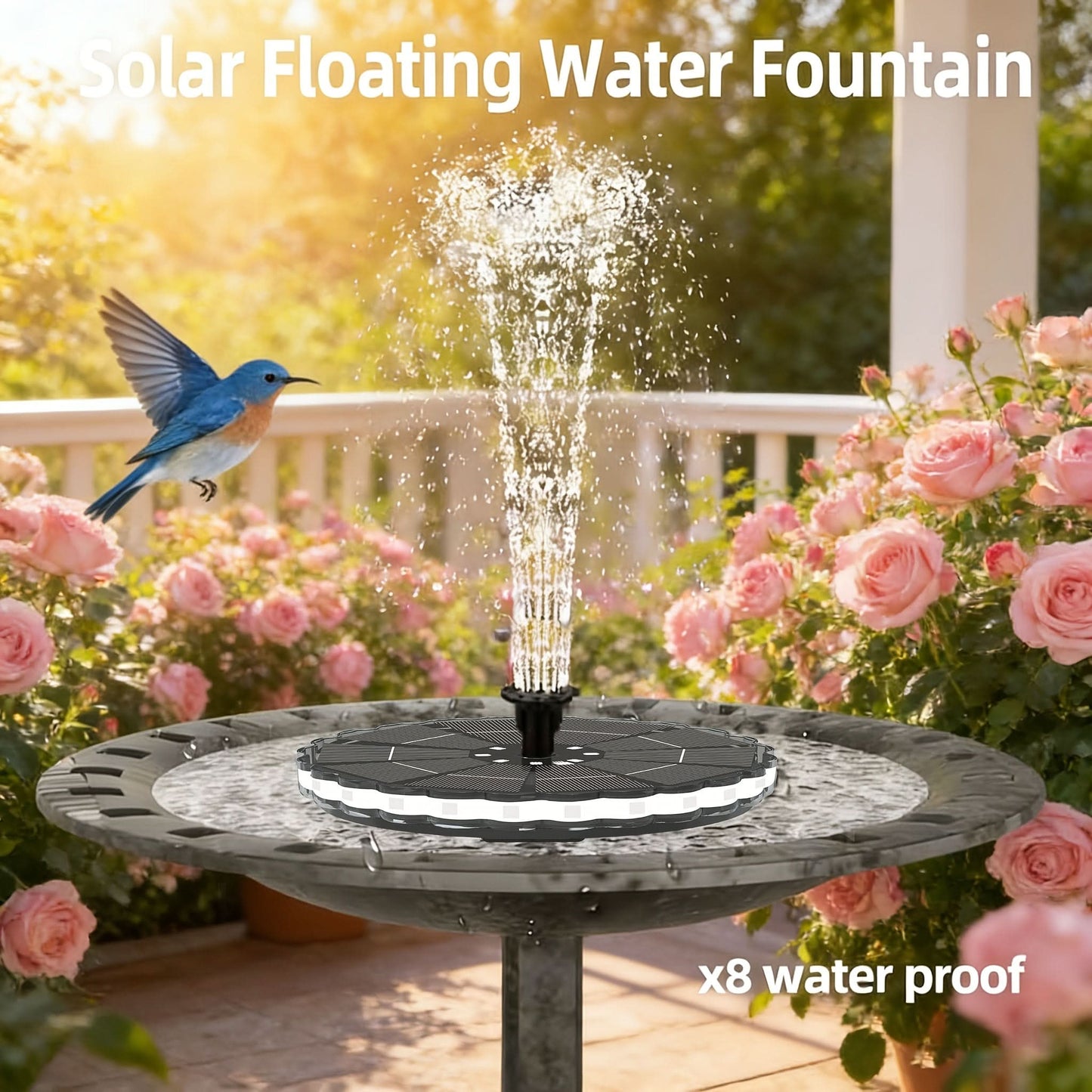 Colorful Solar Powered Fountain Pump