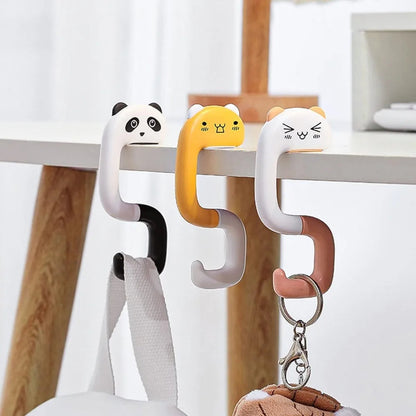 Portable Backpack and Key Organizer - Foldable Cartoon Table Hook