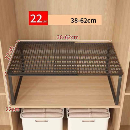 Expandable and Stackable Closet Shelf | Adjustable Steel Divider