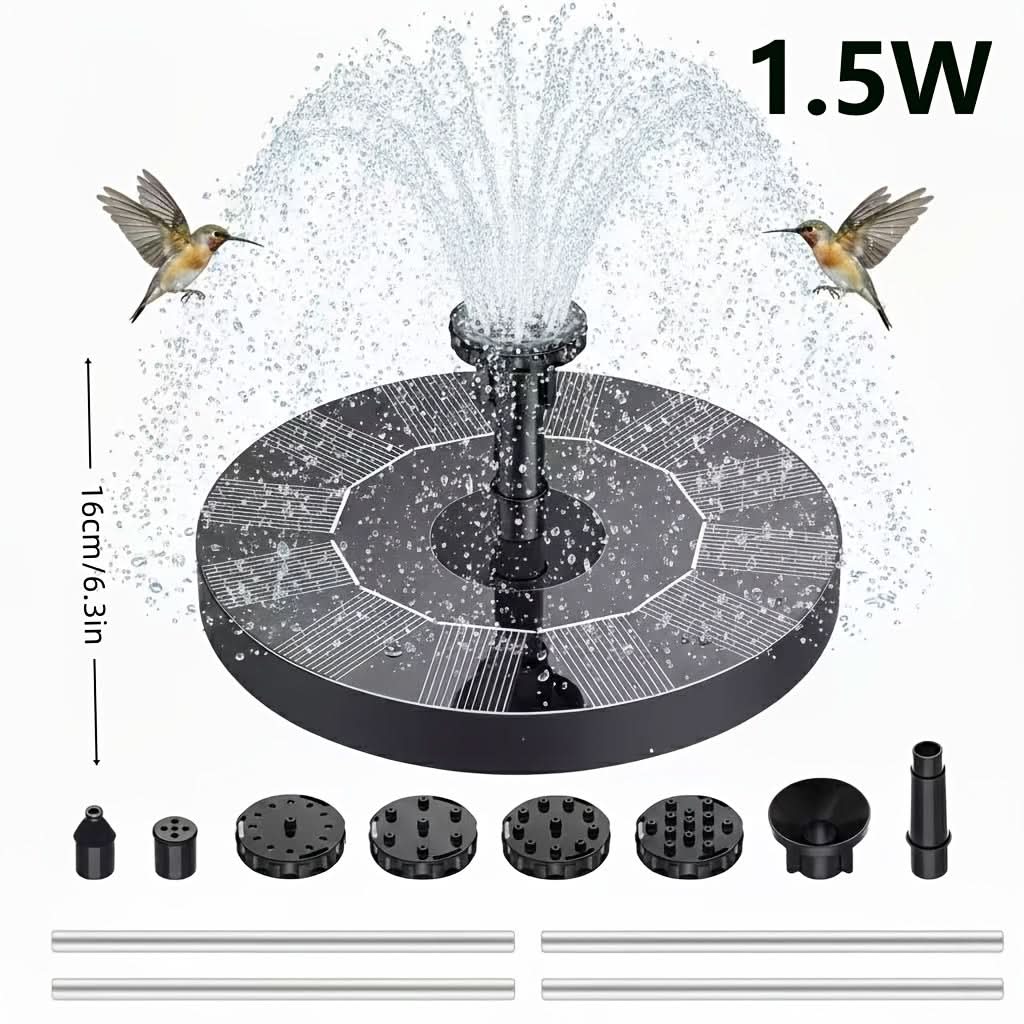 Solar-Powered Fountain Pump for Garden Use