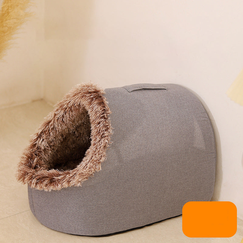 Cozy Animal Cave Bed | Warm and Comfortable Retreat for Your Furry Friend