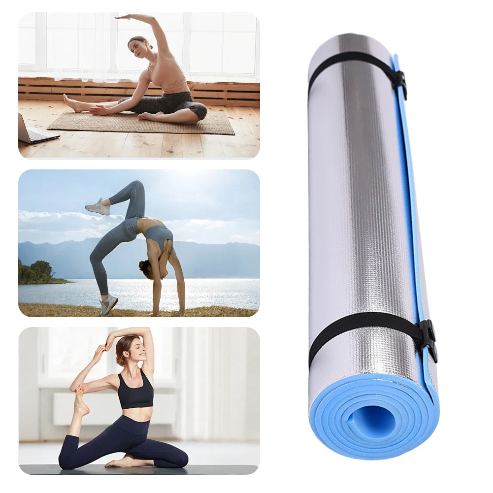 Yoga Mat 6–10 mm | Aluminum Insulation | Non-Slip EVA | 180x50 cm