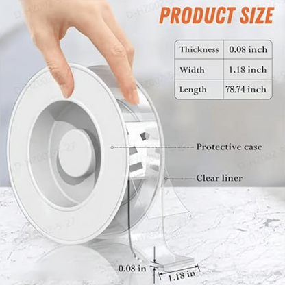 Double-Sided Adhesive Tape | Clear, Strong Bonding
