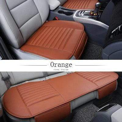 Bamboo Charcoal Car Seat Cushion - Odor Absorbing Leather Design for All Seasons