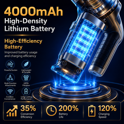 Cordless Portable Vacuum Cleaner for House, Vehicle & Pet Fur