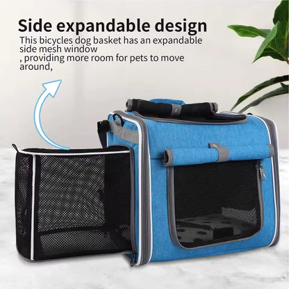 Adjustable Pet Bike Basket – Comfortable and Safe for Small Dogs and Cats