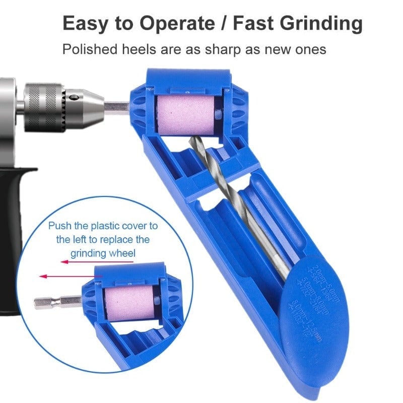 Precision Drill Sharpener for Electric Drills | Compact Tool for Home and Workshop