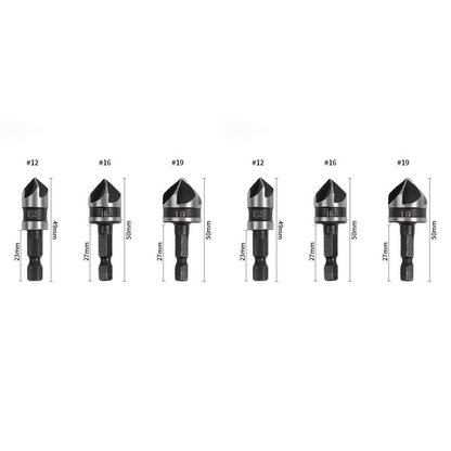 Precision Countersink Drill Bit Set for Smooth Finishes