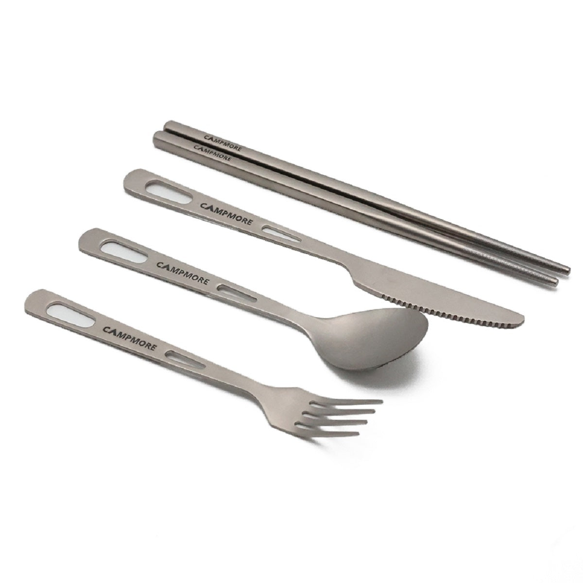 Lightweight Camping Cutlery Set - Titanium Flatware for Outdoor Use
