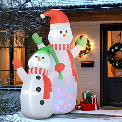 Inflatable Snow Family – 240 cm Christmas Decor with LED Lights and Fan