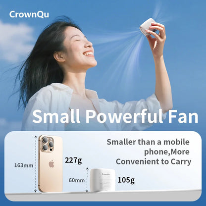 Rechargeable Clip-On Waist Fan with 360° Rotation and 3 Speed Settings
