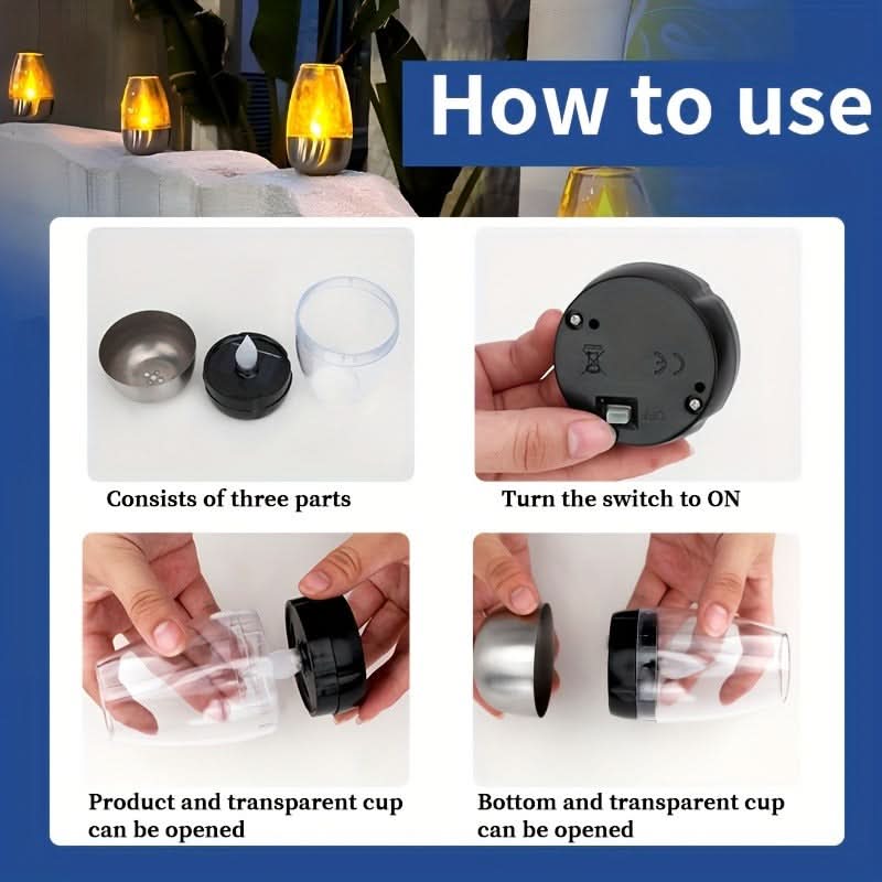 Rechargeable Flickering Lantern for Outdoor and Restaurant Lighting
