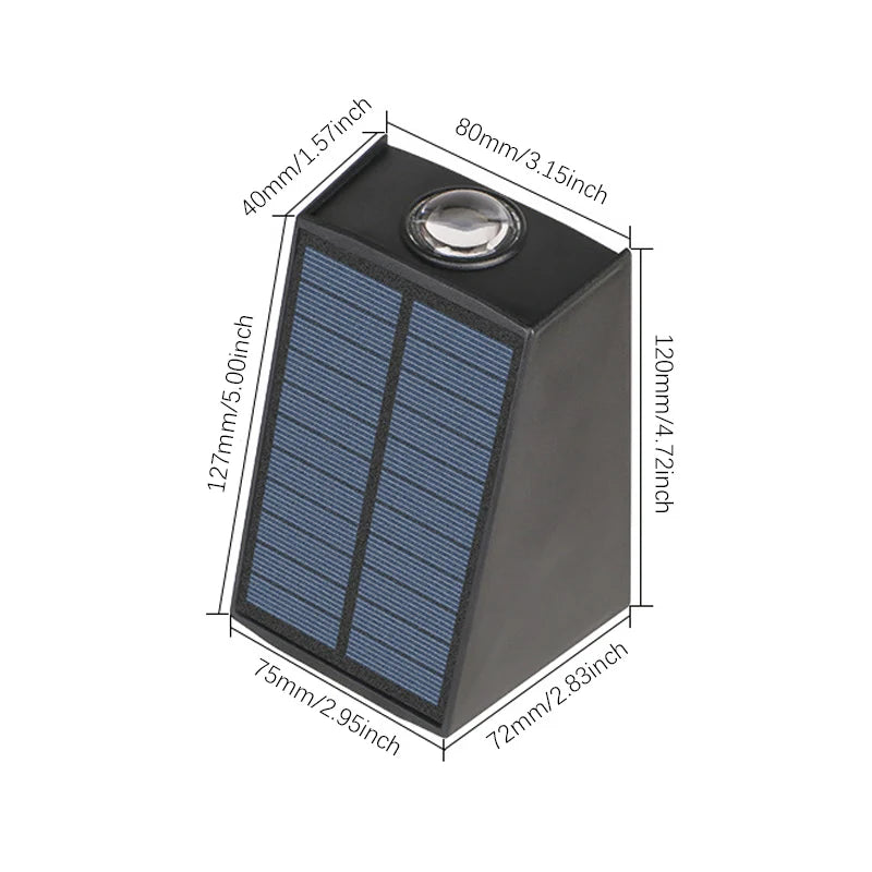 Solar Wall Light with LED – Waterproof Outdoor Lighting for Garden & Patio