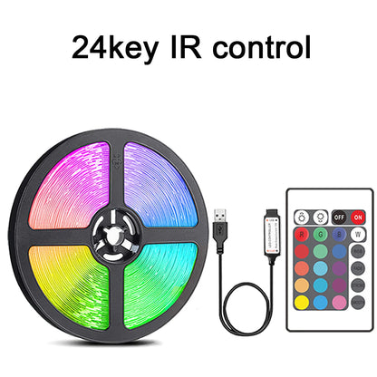 RGB USB Light Strip with 44-Key Remote for Room, TV & Party – 1–20 m