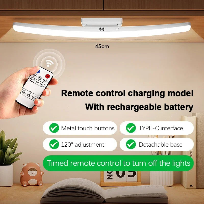 Rechargeable LED Magnetic Light with Touch & Remote Control - Warm to Cool White, Type-C Fast Charging