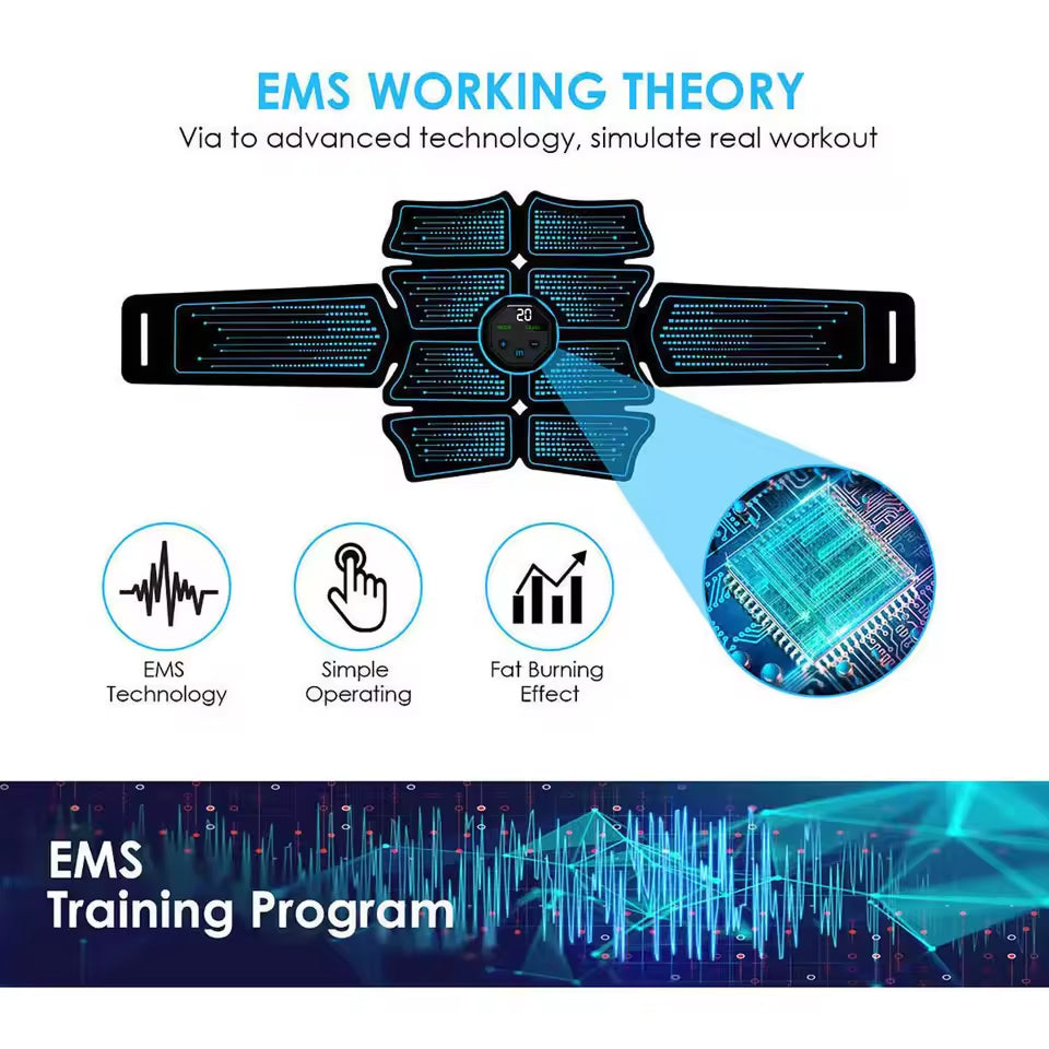 EMS Abdominal Muscle Stimulator for Core Strengthening and Toning