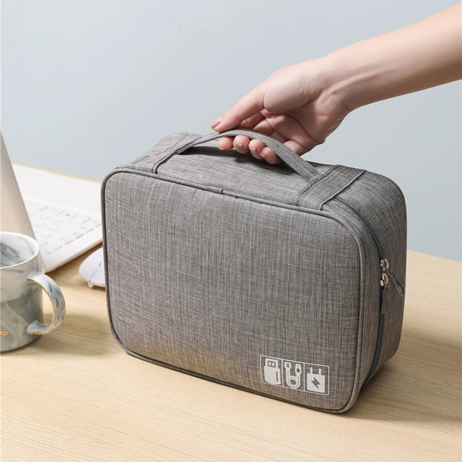 Electronic Organizer Bag | Waterproof | Portable for Travel | Storage for Cables & Accessories