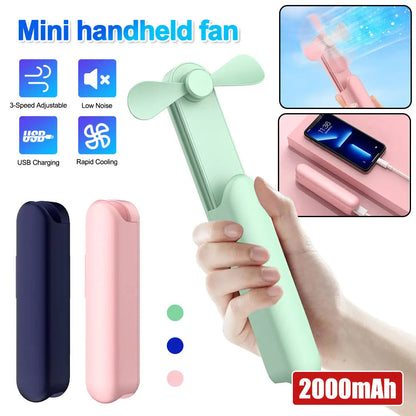 Portable & Rechargeable Mini USB Fan | Compact & Foldable