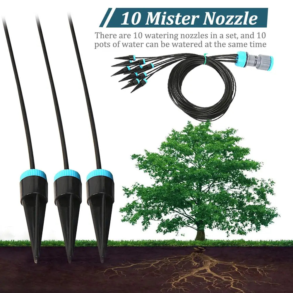10-Piece Adjustable Drip Irrigation Set | Water-Saving System for Garden & Greenhouse